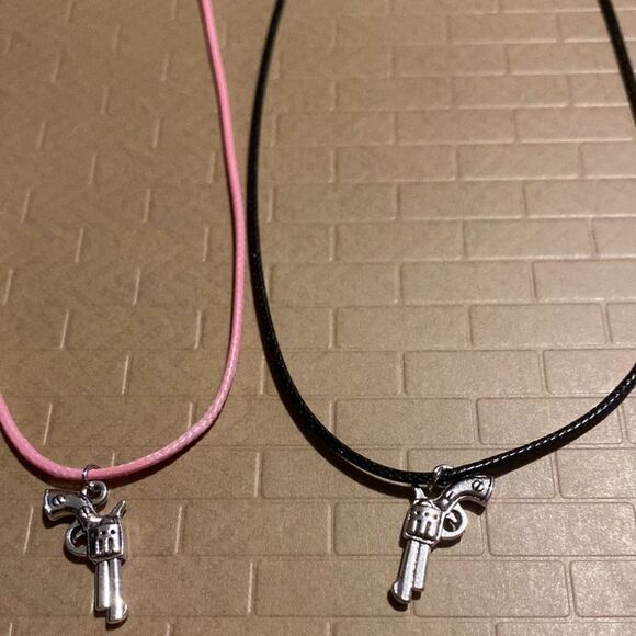 Minimalist, Stainless Steel Pistol Charm, With Adjustable Black Rope - Picture 4 of 11